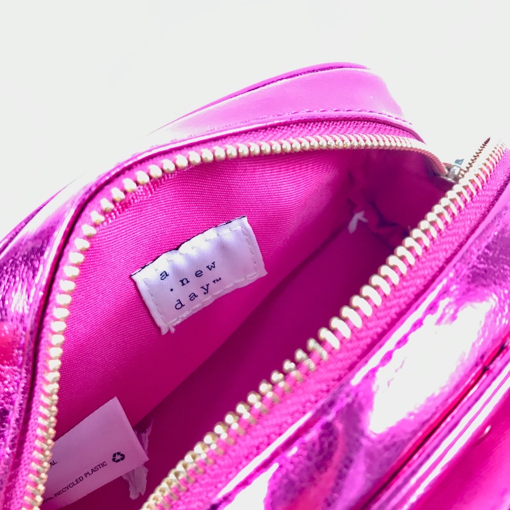 Pink Metallic Women's Zip Clutch by A New Day - Picture 3 of 3